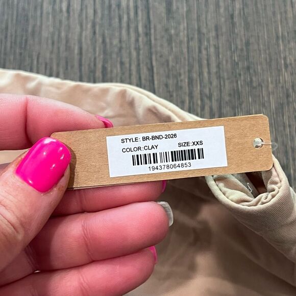 NWT Skims Fits Everybody Bandeau Bra Clay - Size XXS - Picture 2 of 4